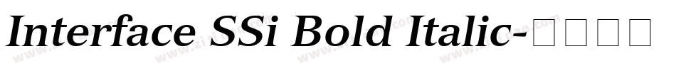 Interface SSi Bold Italic字体转换